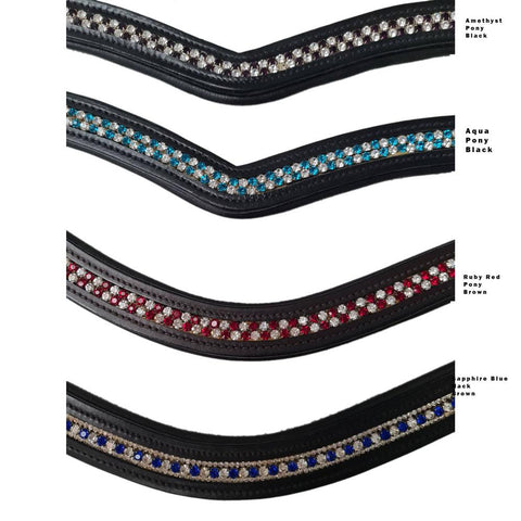 Crystal Brow Bands Custom Mad - Aussie Tack